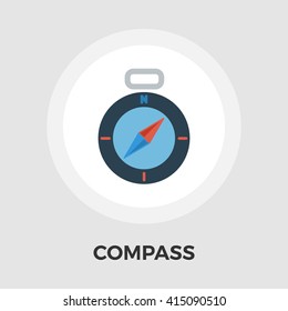 Compass Icon Vector. Flat icon isolated on the white background. Editable EPS file. Vector illustration.