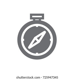 Compass icon vector. Compass glyph style design