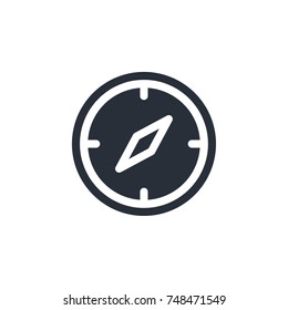 compass icon vector. compass icon glyph style design