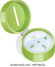 Compass icon vector, Hunting symbol stock vector illustration. Modern vector icon on white. Illustration symbol icon isolated on white