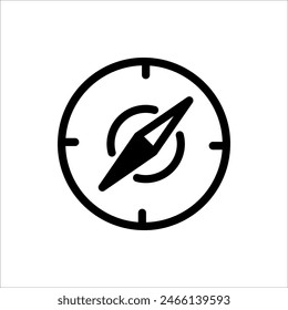 Icono de brújula. Iconos de brújula de Vector. aislados sobre fondo blanco