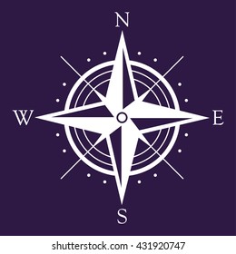 Compass icon . Vector illustration