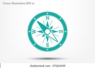 compass icon vector illustration.