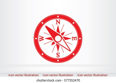 compass icon vector illustration.