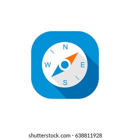 Compass Icon. Vector Illustration.