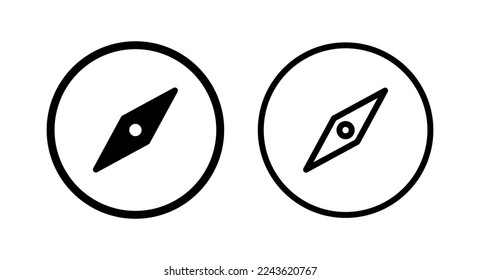 Compass icon vector illustration. arrow compass icon sign and symbol