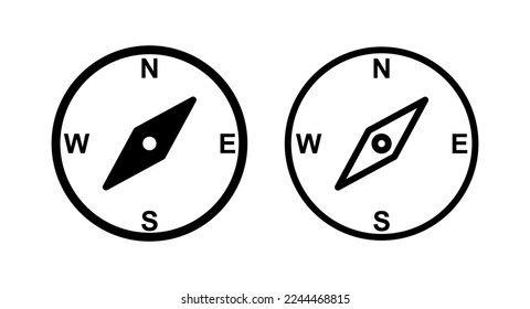 Compass icon vector illustration. arrow compass icon sign and symbol