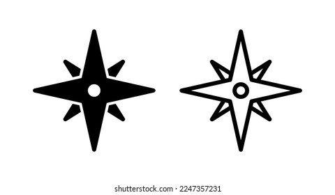 Compass icon vector illustration. arrow compass icon sign and symbol
