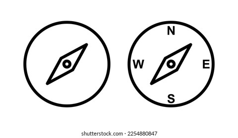 Compass icon vector illustration. arrow compass icon sign and symbol