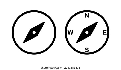 Compass icon vector illustration. arrow compass icon sign and symbol