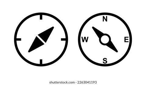 Compass icon vector illustration. arrow compass icon sign and symbol