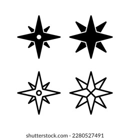Compass icon vector illustration. arrow compass icon sign and symbol
