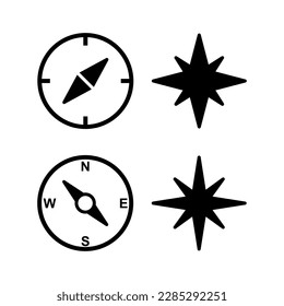 Compass icon vector illustration. arrow compass icon sign and symbol