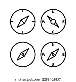 Compass icon vector illustration. arrow compass icon sign and symbol