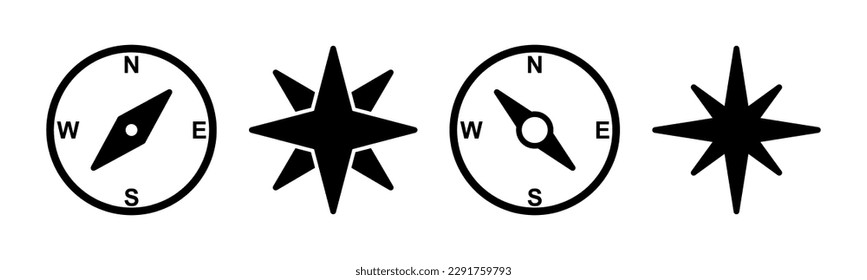 Compass icon vector illustration. arrow compass icon sign and symbol