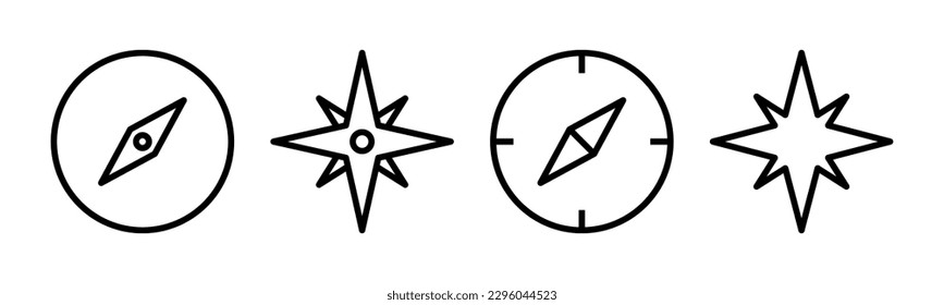 Compass icon vector illustration. arrow compass icon sign and symbol