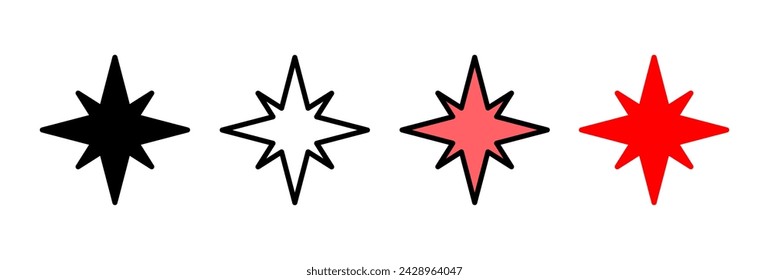 Compass icon vector illustration. arrow compass icon sign and symbol