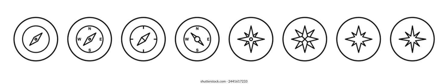 Compass icon vector illustration. arrow compass icon sign and symbol