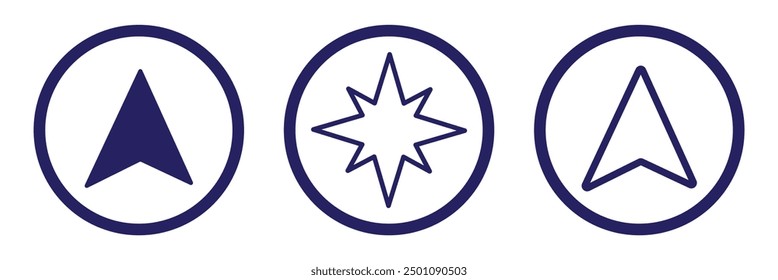 Compass icon vector illustration. arrow compass icon sign and symbol