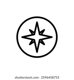 Compass icon vector illustration. arrow compass icon sign and symbol