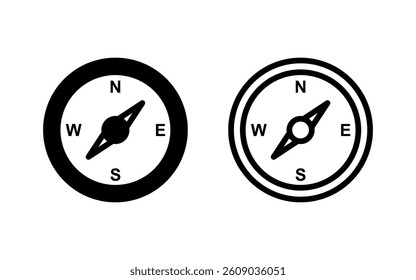 Compass icon vector illustration. arrow compass icon sign and symbol
