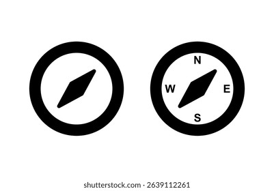 Compass icon vector illustration. arrow compass icon sign and symbol