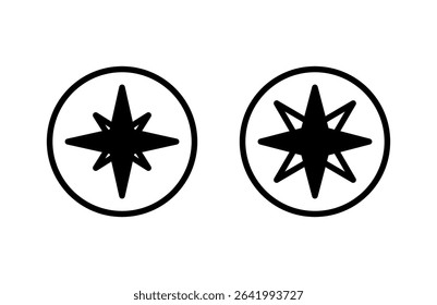 Compass icon vector illustration. arrow compass icon sign and symbol