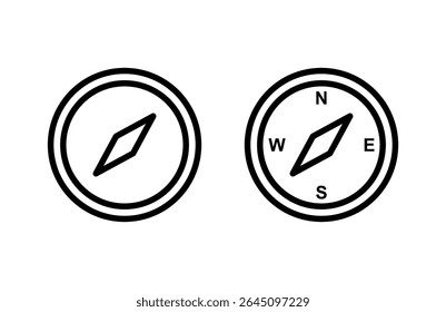 Compass icon vector illustration. arrow compass icon sign and symbol