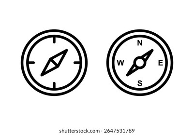 Compass icon vector illustration. arrow compass icon sign and symbol
