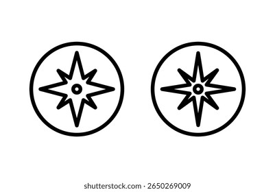 Compass icon vector illustration. arrow compass icon sign and symbol