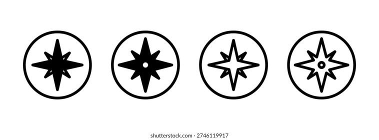 Compass icon vector illustration. arrow compass icon sign and symbol
