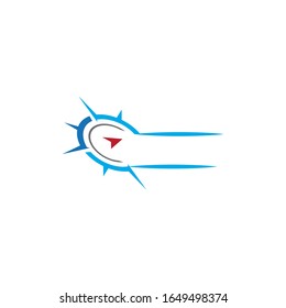 Design-Logo-Vorlage für die Illustration von Vektorillustrationen im Kompass