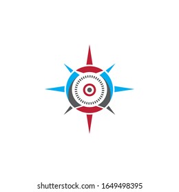 Compass icon Vector Illustration design Logo template