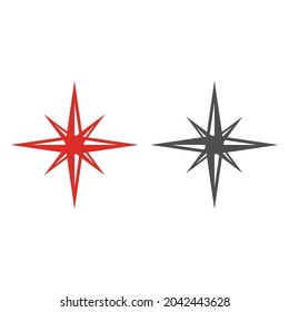 Icono de brújula Modelo de diseño de Ilustración de vectores
