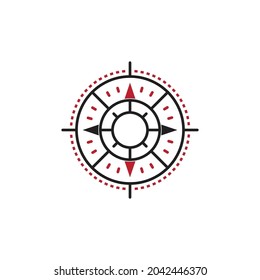 Compass icon Vector Illustration design Logo template
