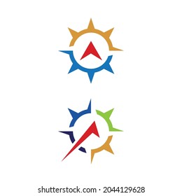 Compass icon Vector Illustration design Logo template