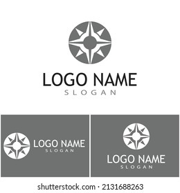 Icono de brújula Modelo de diseño de Ilustración de vectores