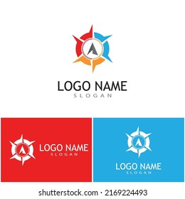 Compass icon Vector Illustration design Logo template