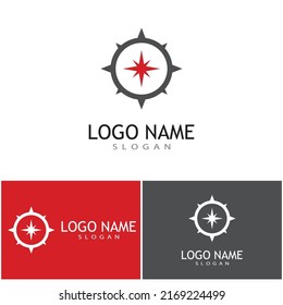 Icono de brújula Modelo de diseño de Ilustración de vectores
