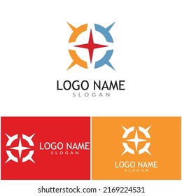 Compass icon Vector Illustration design Logo template