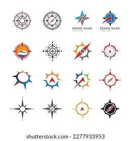 Compass icon Vector Illustration design Logo template