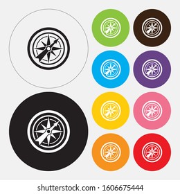 Compass icon. Vector illustration eps 10