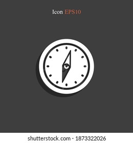 compass icon. Vector illustration EPS 10.