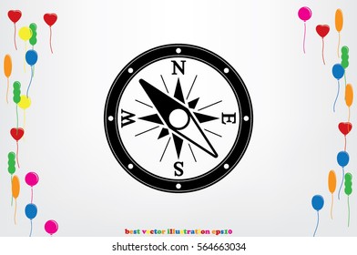 compass icon vector illustration eps10.