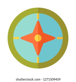 Compass Icon Vector Illustration in Flat Style for Any Purpose