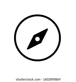 Compass icon, vector illustration. Flat design style. vector compass icon illustration isolated on white background, compass icon Eps10. compass icons graphic design vector symbols.