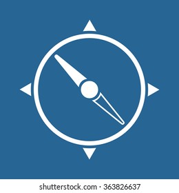Compass icon, vector illustration. Flat design style