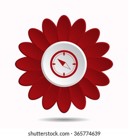Compass  icon, vector illustration. Flat design style, flower icon
