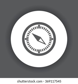 Compass  icon, vector illustration. Flat design style