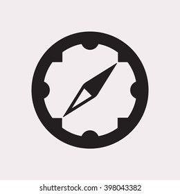  compass ,icon vector illustration. Flat design style
